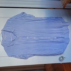 Button up light blue beachy blouse